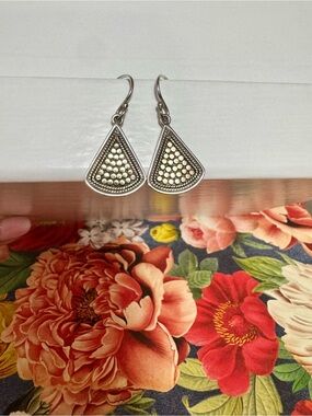 Anna Beck Classic Triangle Drop Earrings - Gold & Silver
